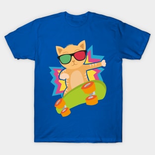 Skateboarding cat T-Shirt